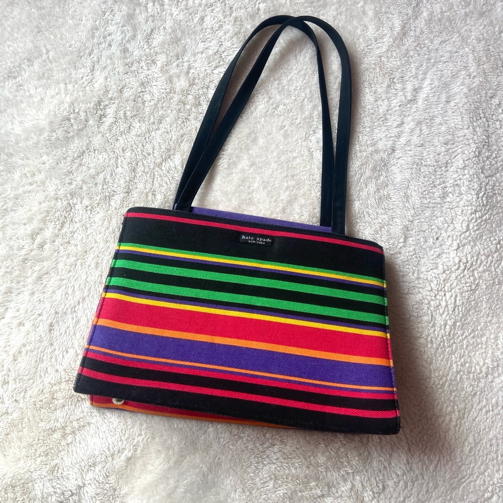 SOLD vintage Kate spade NY multicolor striped Roman purse 👜